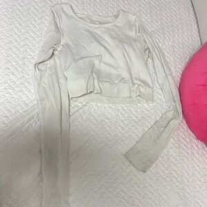 lululemon athletica Cream Crop ebb to street top